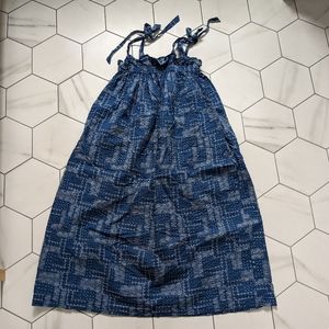 A Bronze Age Clementine Mumu Dress in Blue Bandana